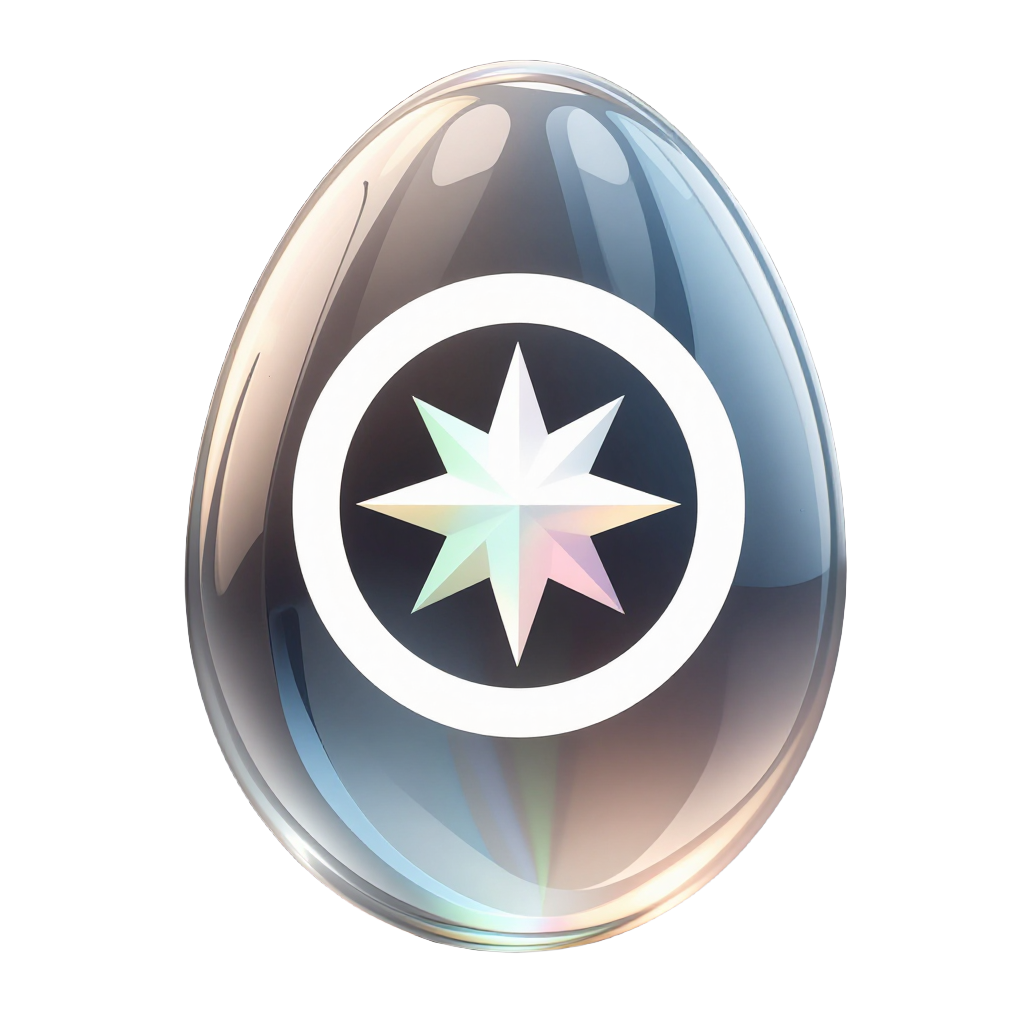 glass_holographic egg