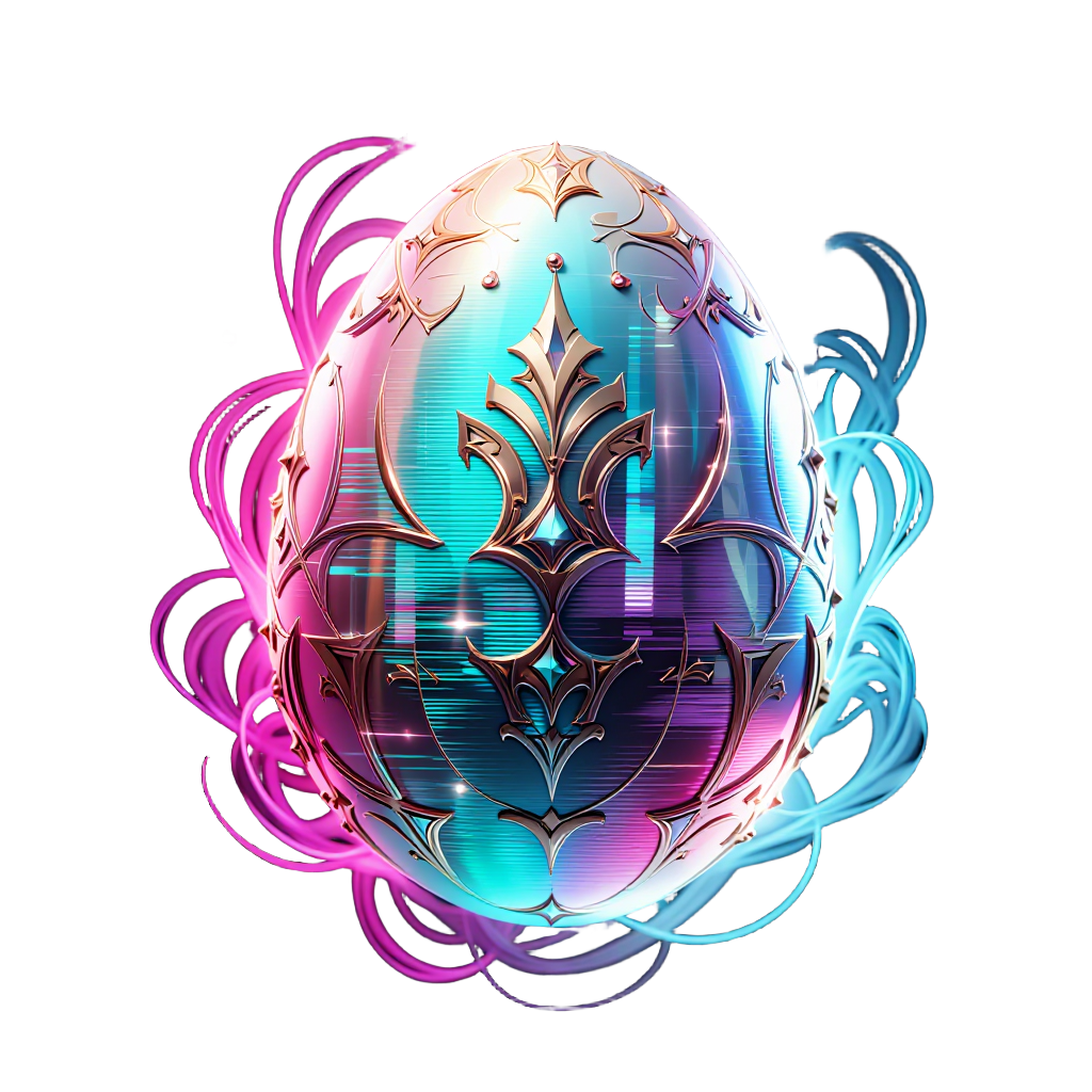 glitch_holographic egg