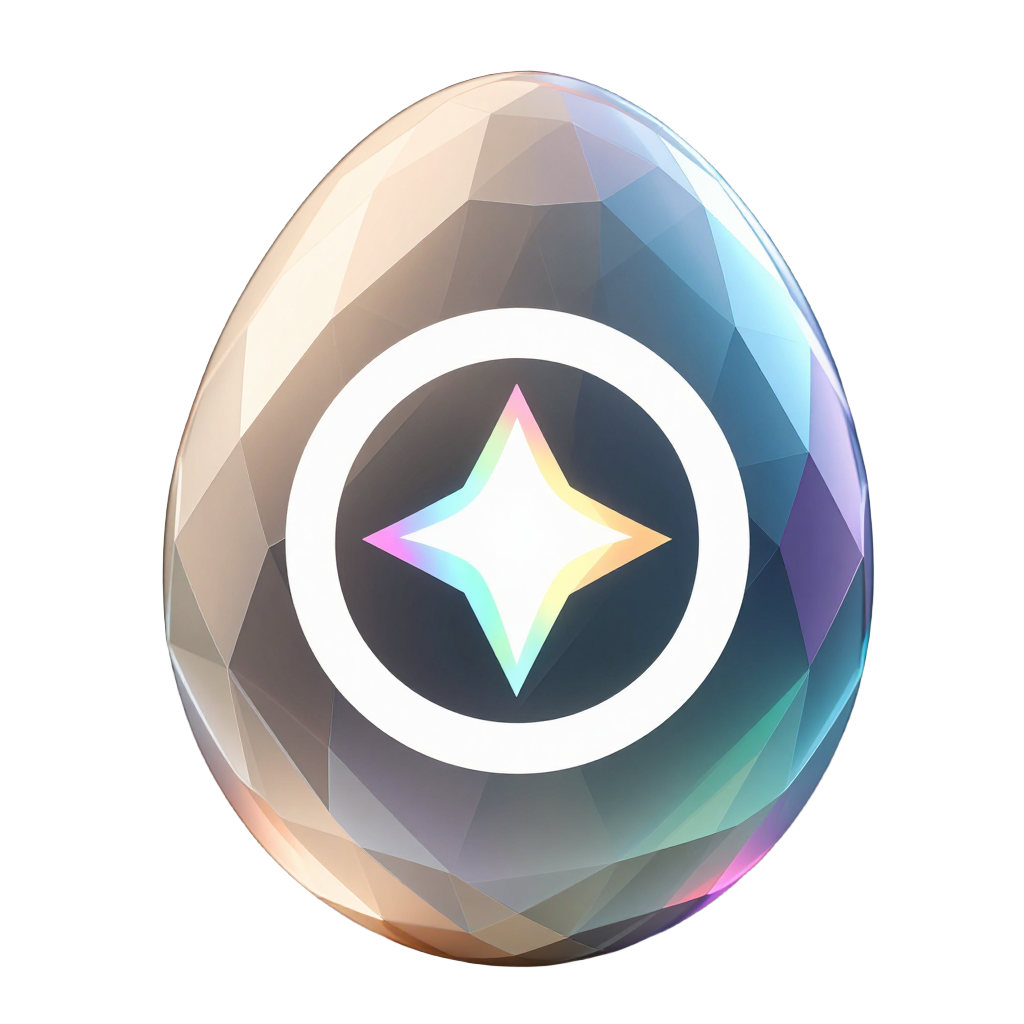 glass_holographic egg